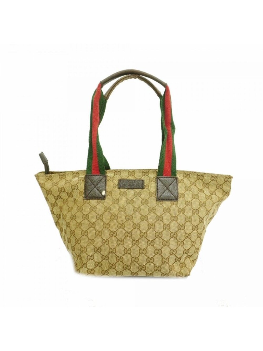 Gucci Tote GG Canvas Sherry Line Beige Silver